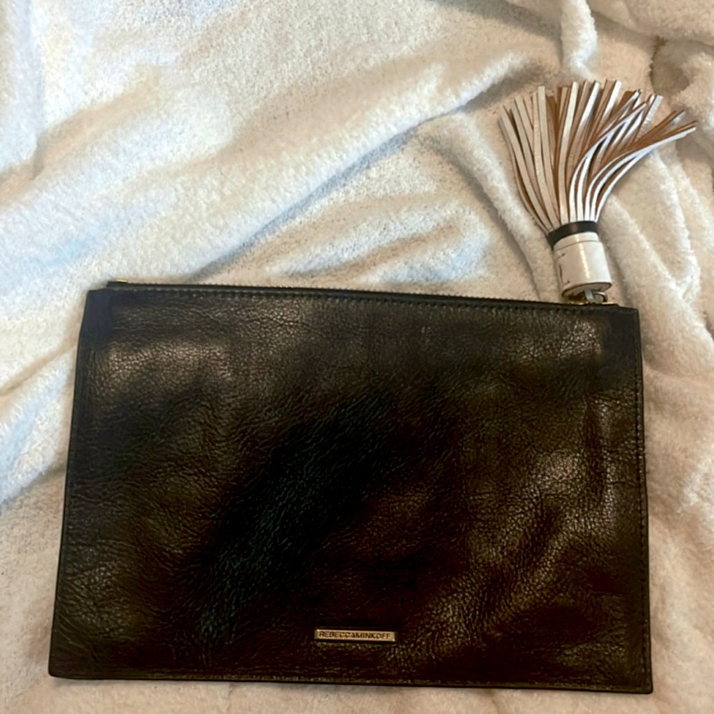 Black leather pouch